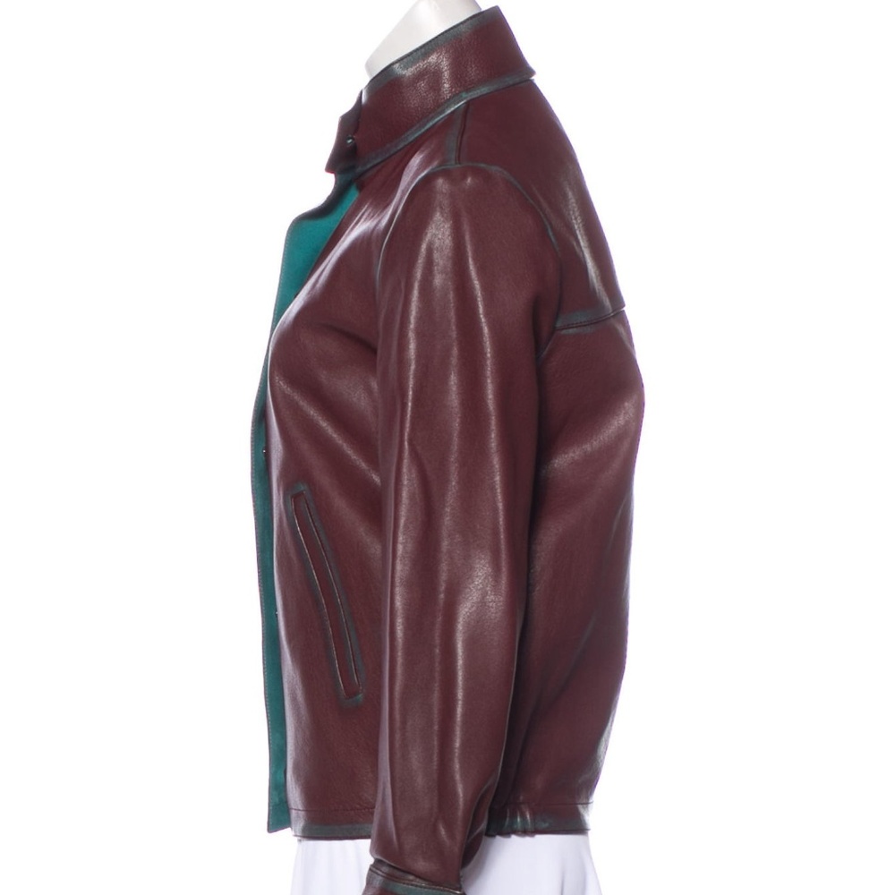Prada Leather Button-Up Jacket - image 2